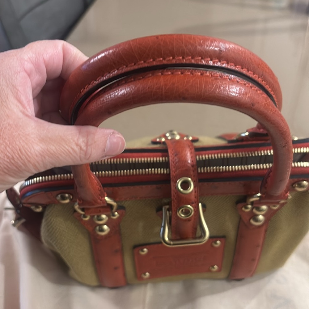 Louis Vuitton sac de nuit toile Trianon canvas ostrich mm - Picture 10 of 12